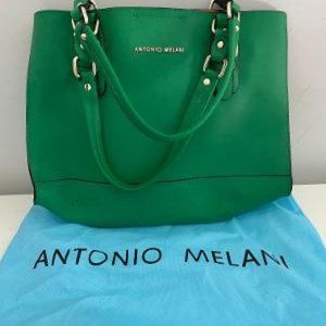 Antonio Melani Green Leather  Shoulder Bag Purse